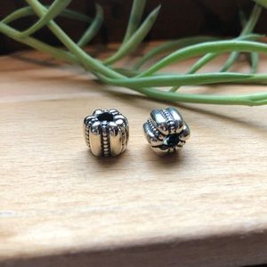 Pandora Retired Clips - Set of 2 “Dots and Ridges”